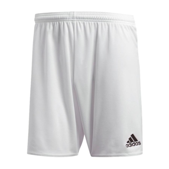 white adidas soccer shorts